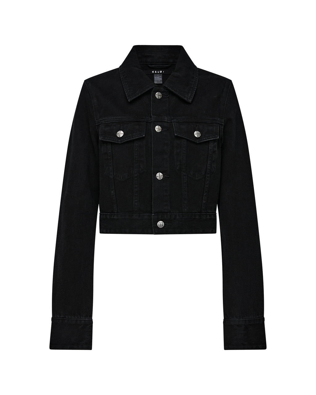 Womens Slim Trucker Jet Black Slim Jackets - Black