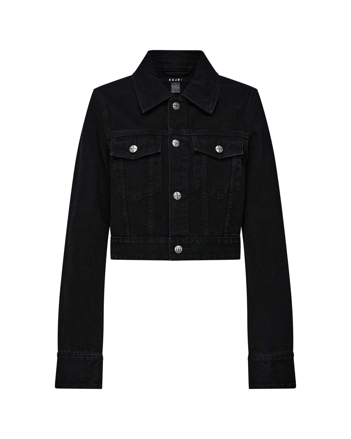 Womens Slim Trucker Jet Black Slim Jackets - Black