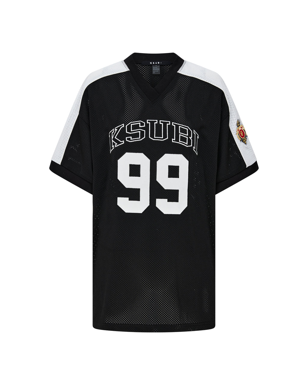 Womens 99 Ss Jersey Black Baggy Tees - Black