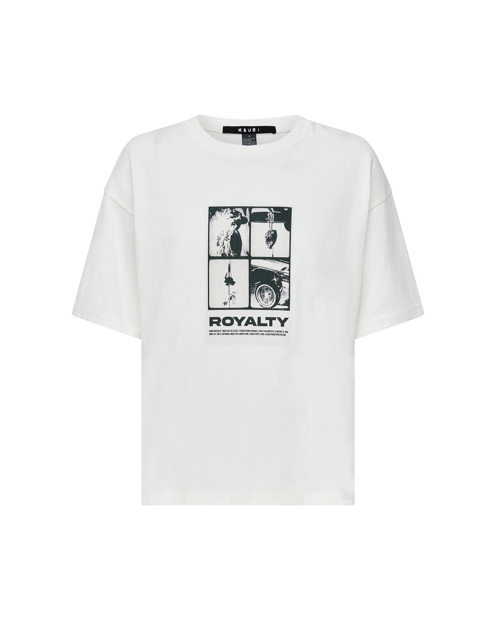 Womens Royalty Everyday Ss Tee Vintage White Regular Tees - White