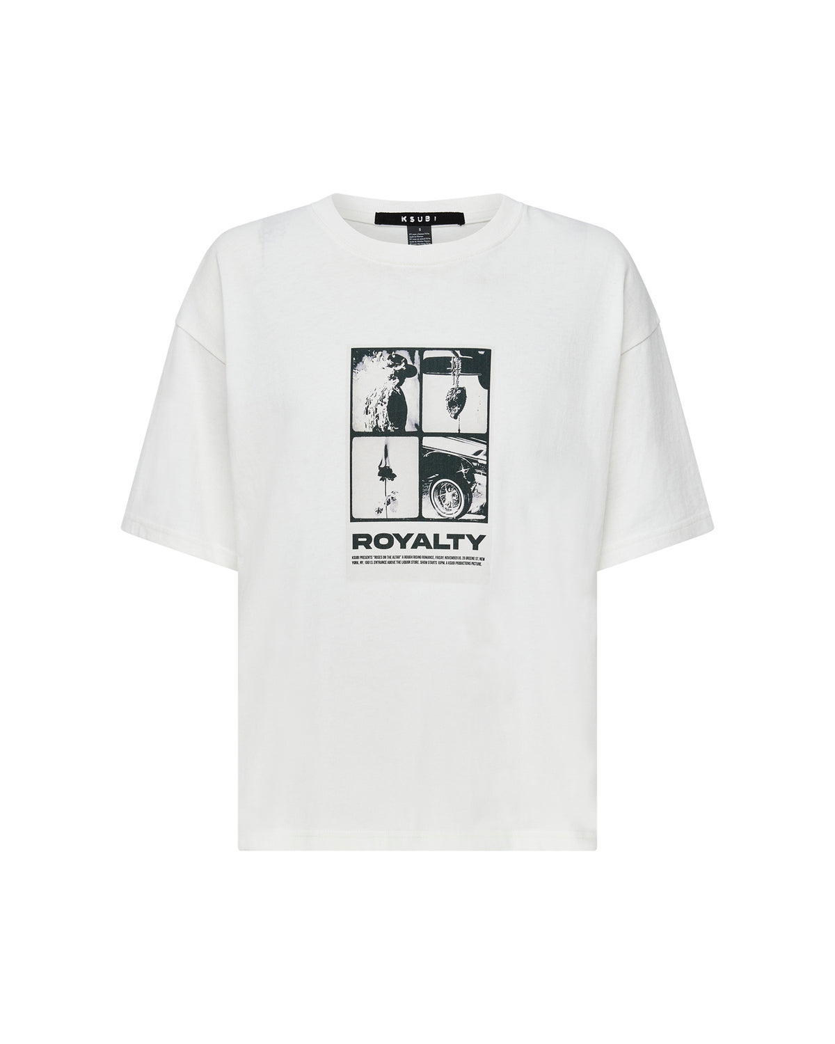 Womens Royalty Everyday Ss Tee Vintage White Regular Tees - White