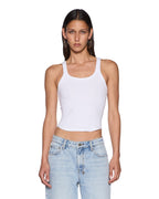 Womens Chloe Tank White Fitted Tees - White