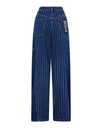 WOMENS KSUPER MAYFAIR BLUE SPLICED DENIM JEANS