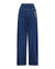 WOMENS  KSUPER MAYFAIR BLUE SPLICED BAGGY DENIM JEANS