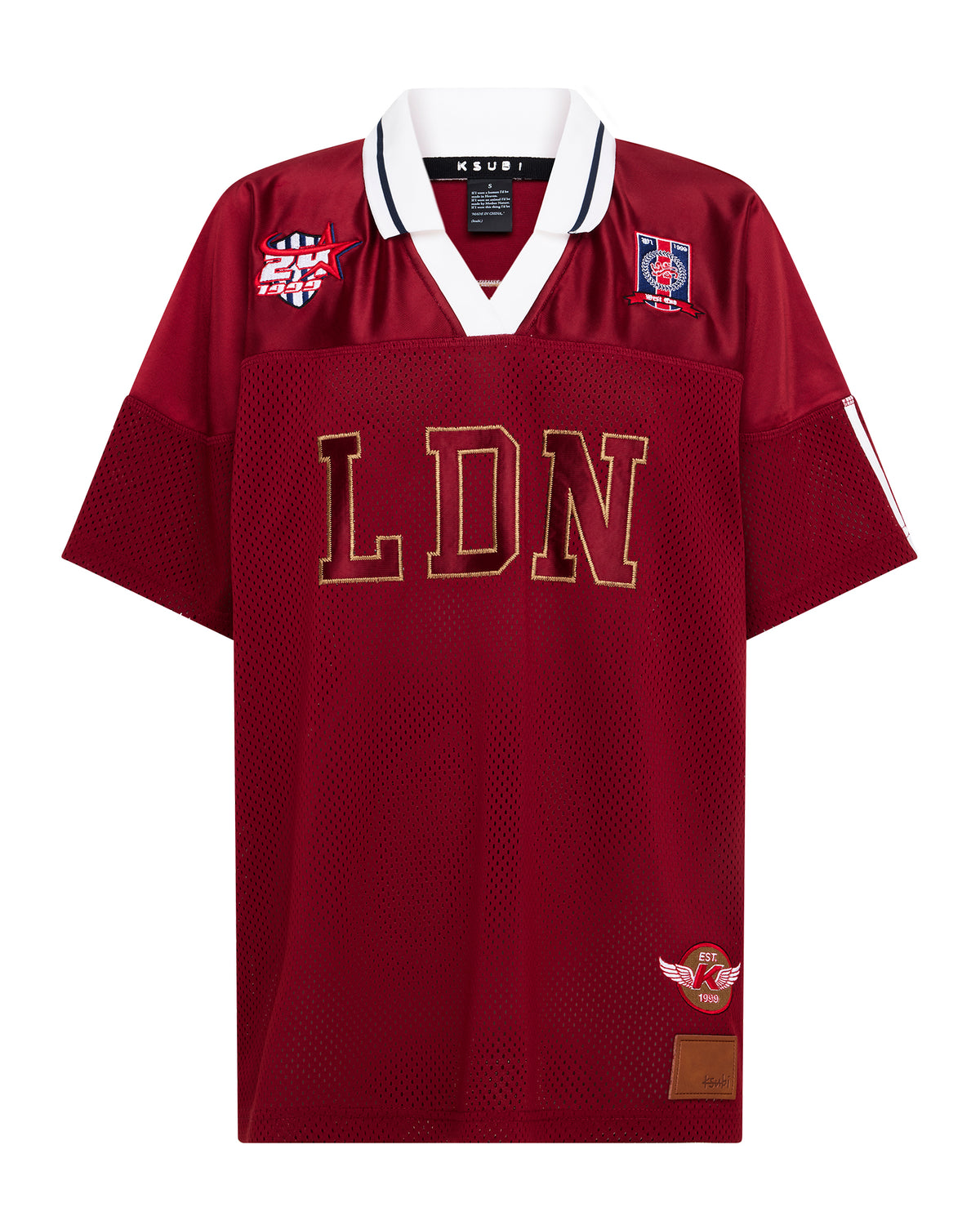 LDN BOYFRIEND SS JERSEY GARNET