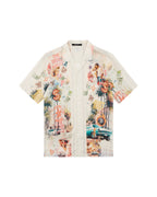 Mens World Order Resort Ss Shirt Multi Regular Shirts - Multi Colour