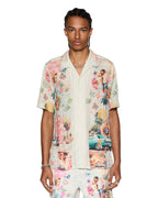 Mens World Order Resort Ss Shirt Multi Regular Shirts - Multi Colour