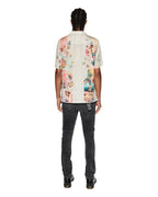 Mens World Order Resort Ss Shirt Multi Regular Shirts - Multi Colour