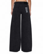 WOMENS DROPOUT JEAN NOIR DENIM JEANS