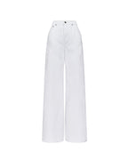 Womens Strider Saddle Fresh Wide Denim Jeans - White