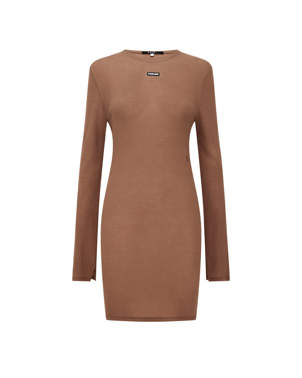 Womens Crawford Ls Mini Dress Chocolate Slim Dresses - Brown