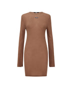 Womens Crawford Ls Mini Dress Chocolate Slim Dresses - Brown