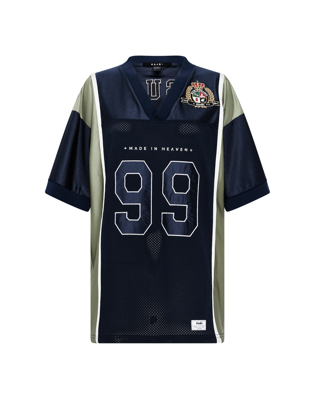 Womens Playoff Ss Jersey Navy Relaxed Fashion Tops - Navy
