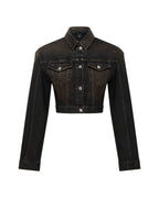 Womens Define Tucker Greased Oversized Jackets - Brown