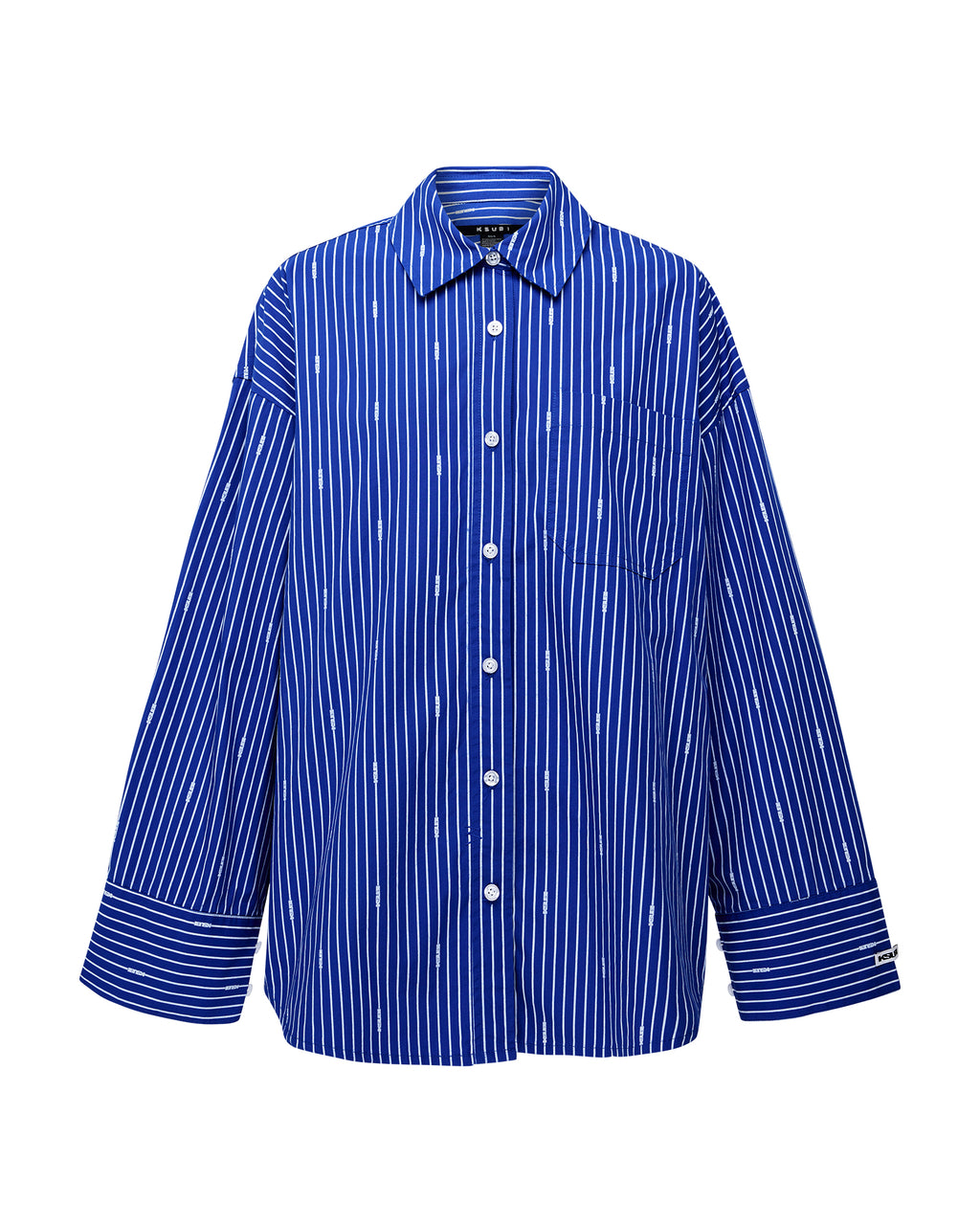 Womens Astra Shirt Cobalt Stripe Oversized Shirts - Blue