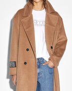 Womens Spectre Coat Tan Oversized Jackets - Tan