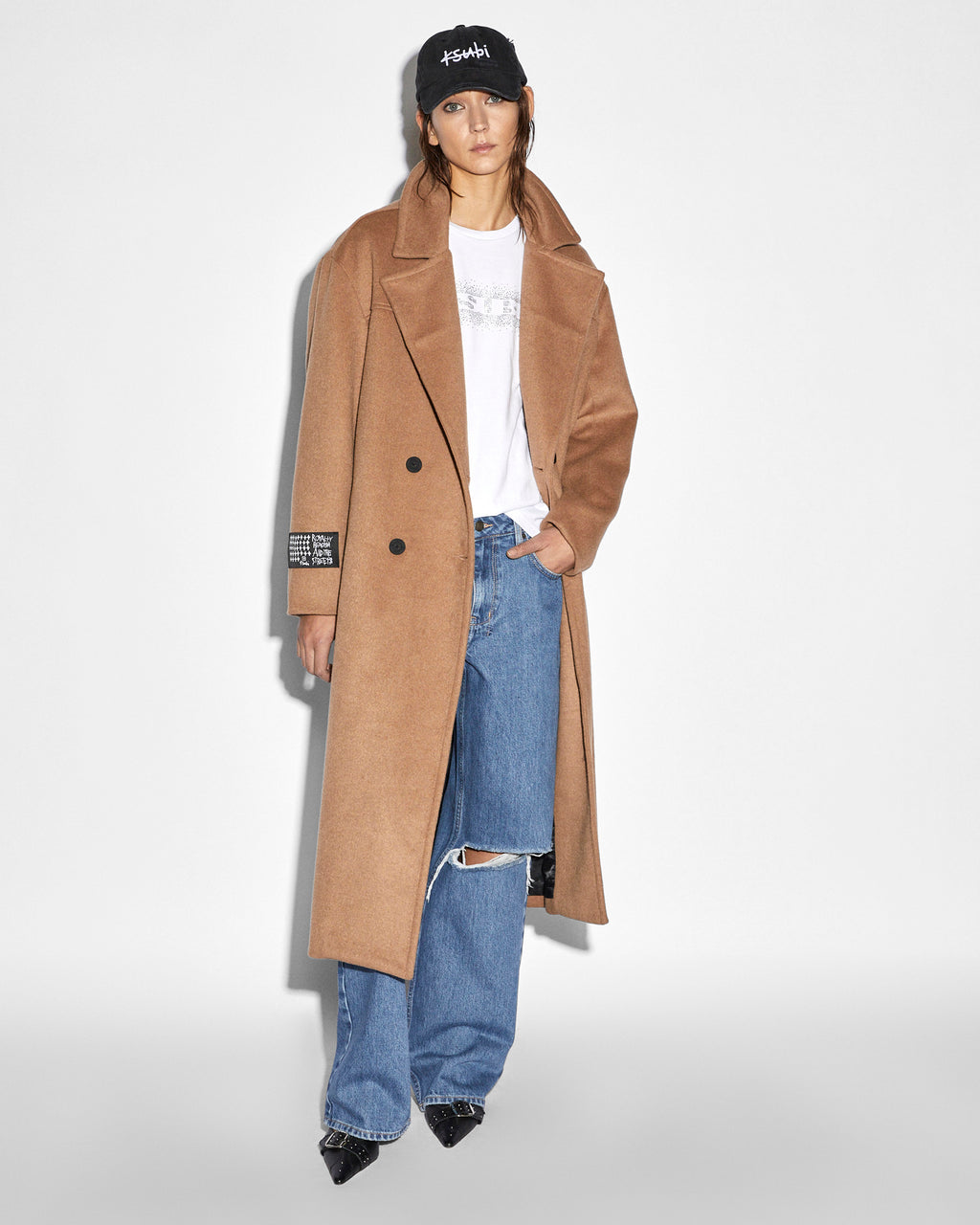 Womens Spectre Coat Tan Oversized Jackets - Tan