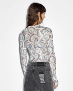 WOMENS PAPER LS TEE FASHION TOPS