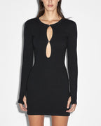 Womens Arise Ls Keyhole Dress Black Fitted Dresses - Black