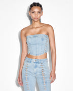 WOMENS BUSTIER DOVE LACED FASHION TOPS