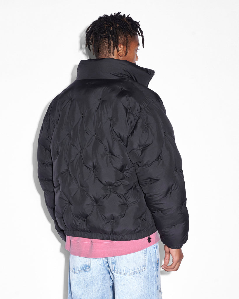 Reversible Black Watch Quilted Puffer Jacket