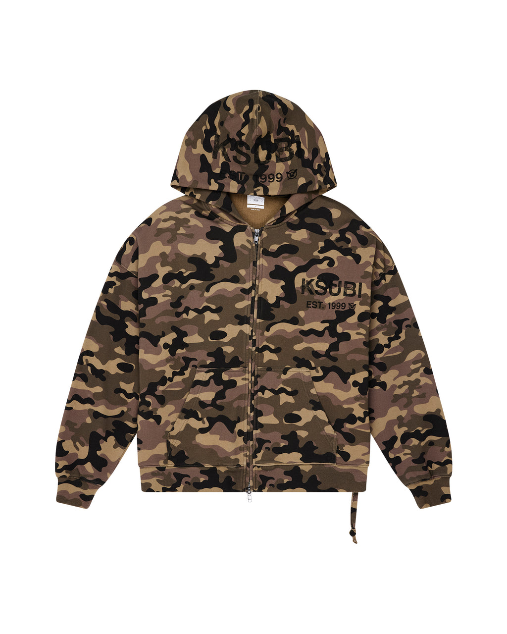 MENS ZIP THRU HALEN HOODIE CAMO FLEECE