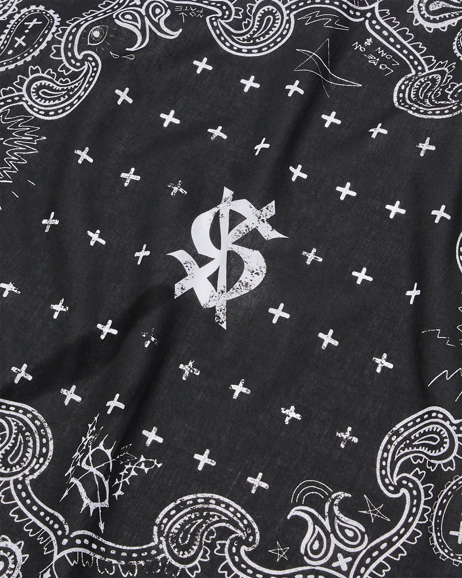 GHOSTED BANDANA BLACK/WHITE