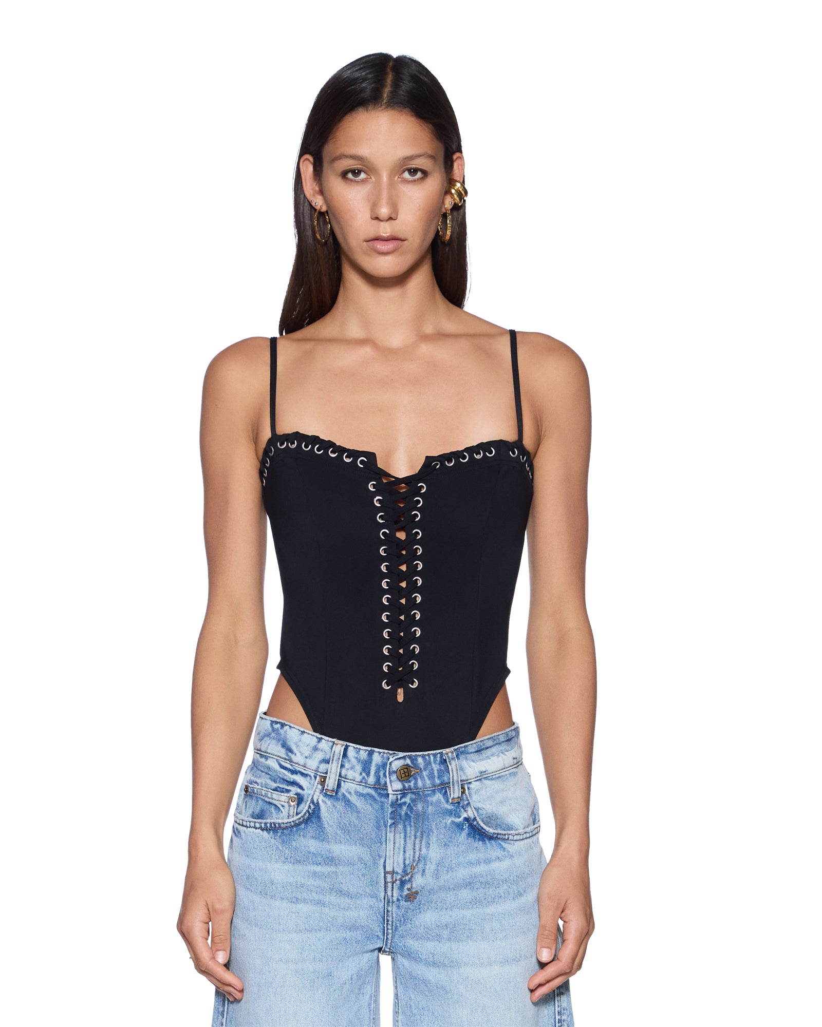Womens Minx Bodysuit Black Fashion Tops | Ksubi ++