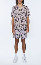 Mens Painted Resort Ss Shirt Multi Regular Shirts - Multi Colour