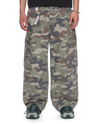 Mens Maxx Fugitive Cargo Kammo Oversized Pants - Green