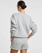 WOMENS 3 X 4 KLASSIC CREW GREY MARL FLEECE