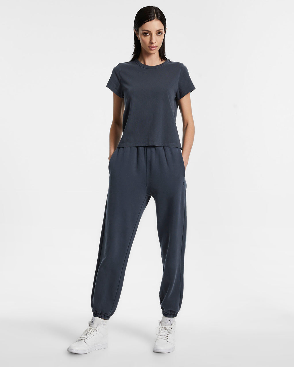 WOMENS 3 X 4 MINI SS TEE NAVY TEES