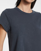 WOMENS 3 X 4 MINI SS TEE NAVY TEES