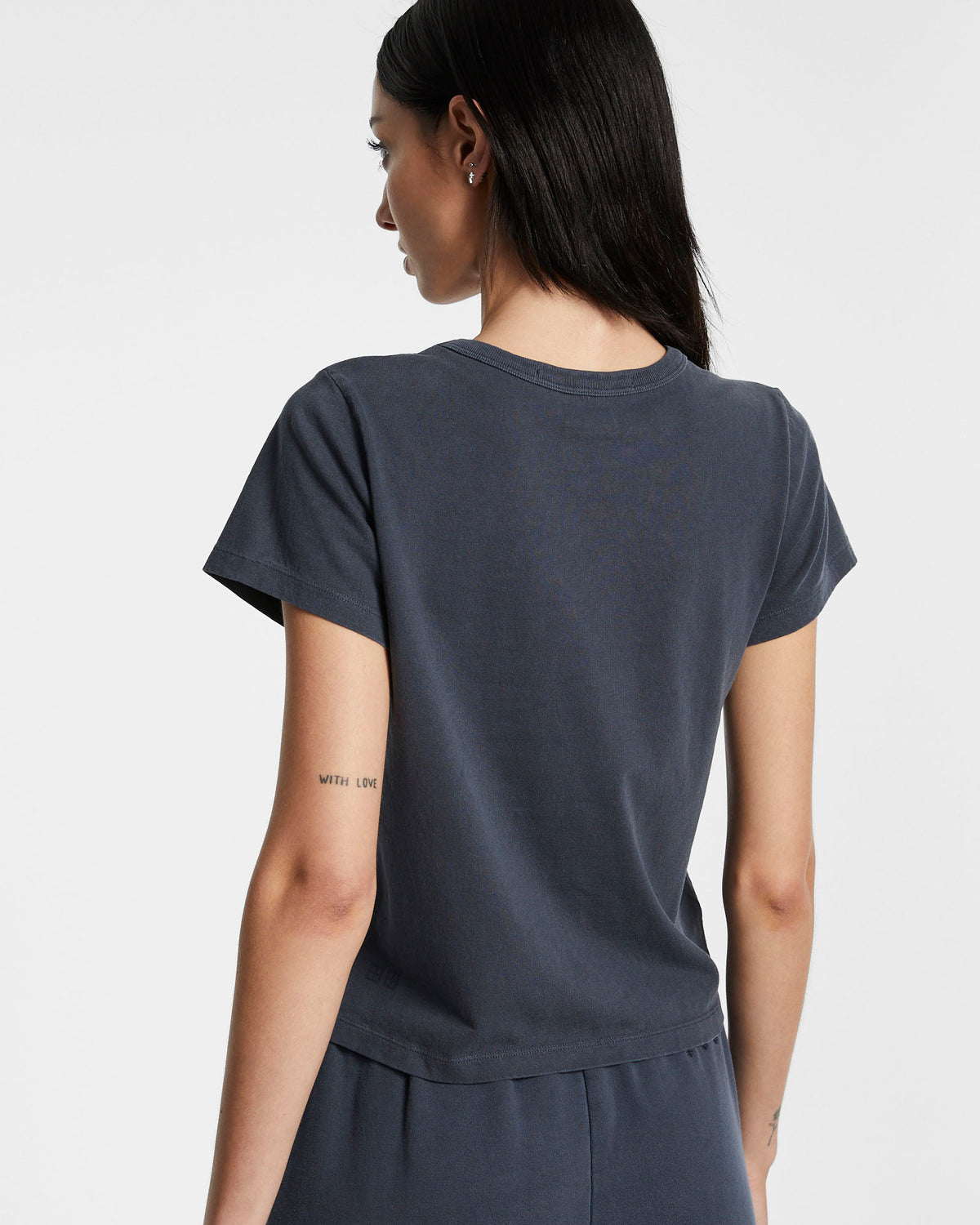 WOMENS 3 X 4 MINI SS TEE NAVY TEES