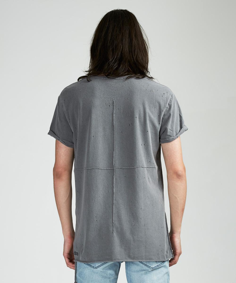 Mens Kodeine Ss Tee Vintage Grey Tees - Grey