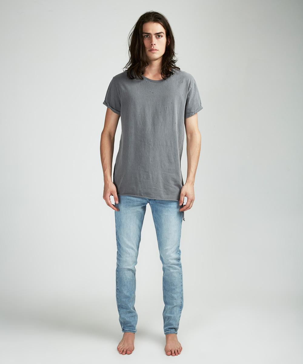 Mens Kodeine Ss Tee Vintage Grey Tees - Grey