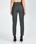 Womens Slim Pin Black Monogram Slim Denim Jeans - Black