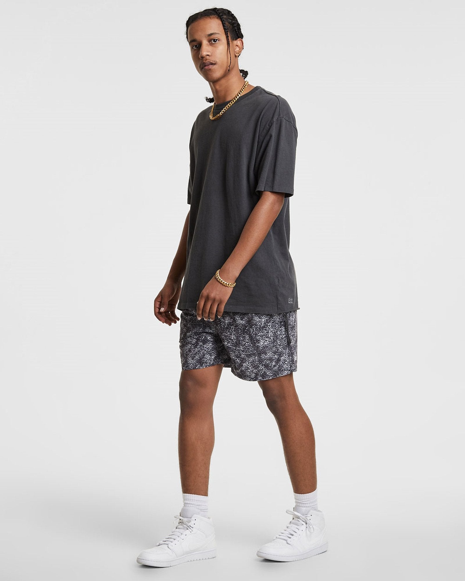 JUNGLE BOARDSHORT BLACK LEOPARD