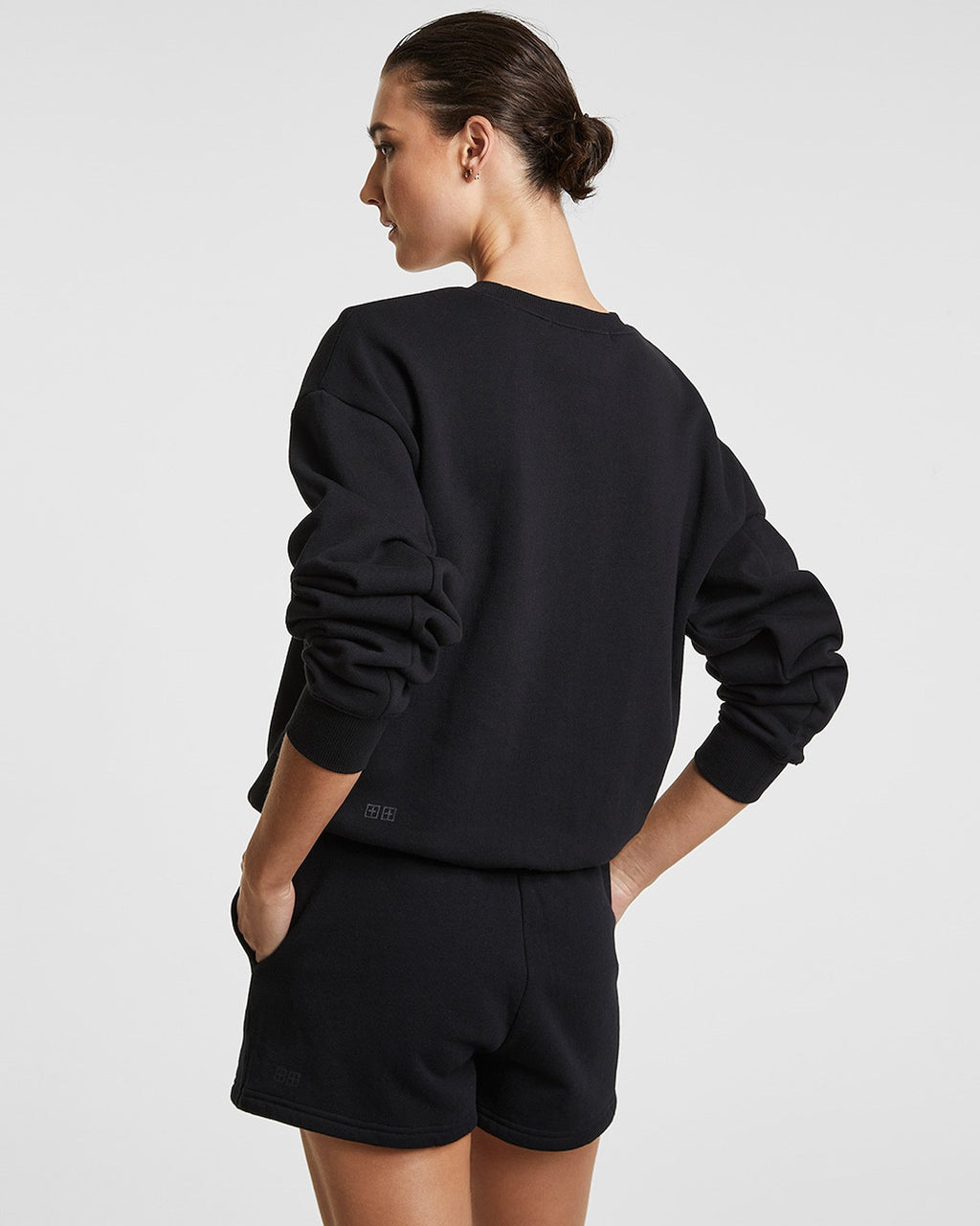WOMENS 3 X 4 KLASSIC CREW JET BLACK FLEECE