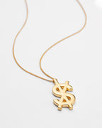 18k Dripps Cross Dollar Necklace Jewellery - Gold