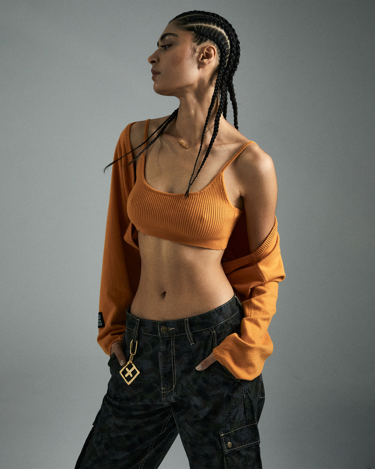 WOMENS TECHNO SHRUG SATSUMA KNITWEAR