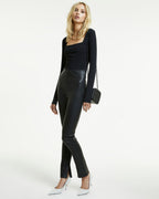 WOMENS LUNA LEATHER PANT BLACK PANTS