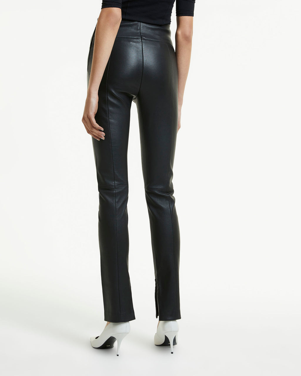 WOMENS LUNA LEATHER PANT BLACK PANTS