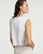 WOMENS HI NESS SLEEVELESS TEE WHITE FASHION TOPS