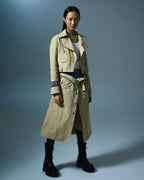 WOMENS INCOGNITO BIKER/TRENCH KHAKI JACKETS