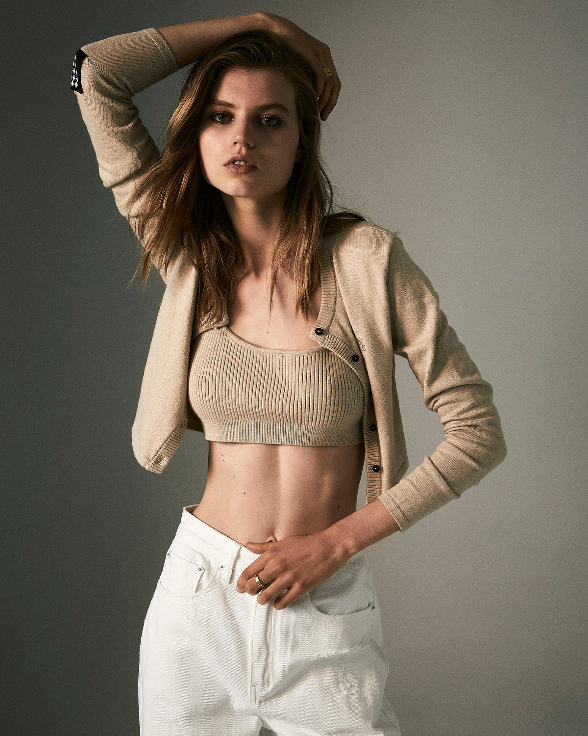 WOMENS KNIT BRALETTE OAT FASHION TOPS