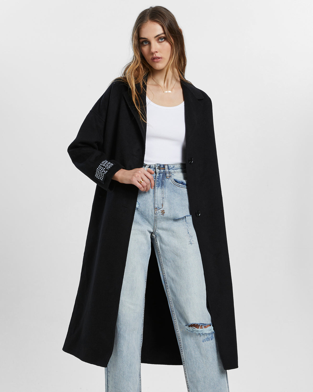 WOMENS KAMILLE COAT BLACK JACKETS