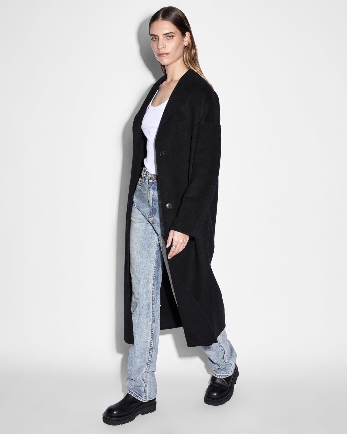 WOMENS KAMILLE COAT BLACK JACKETS