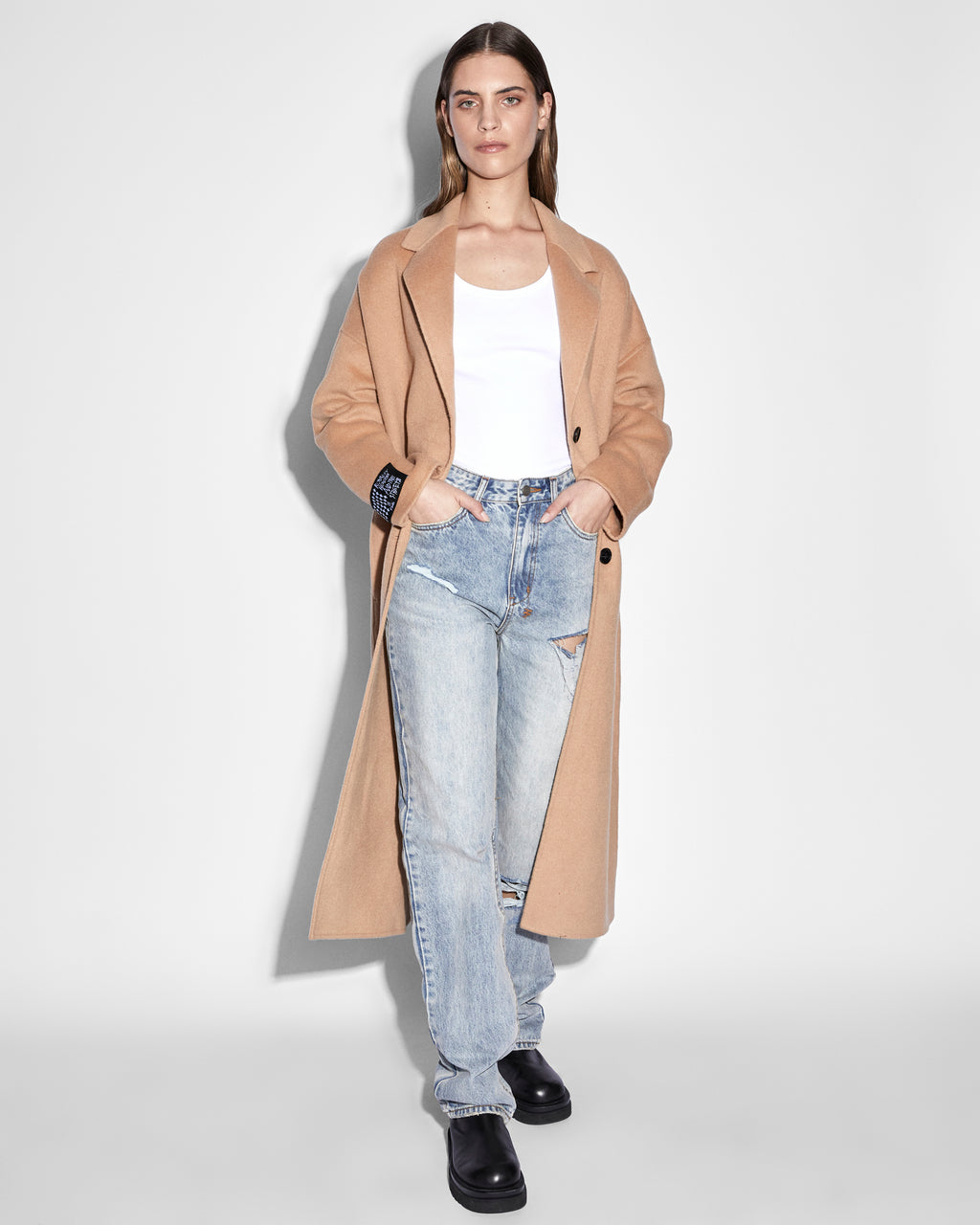 WOMENS KAMILLE COAT LATTE JACKETS