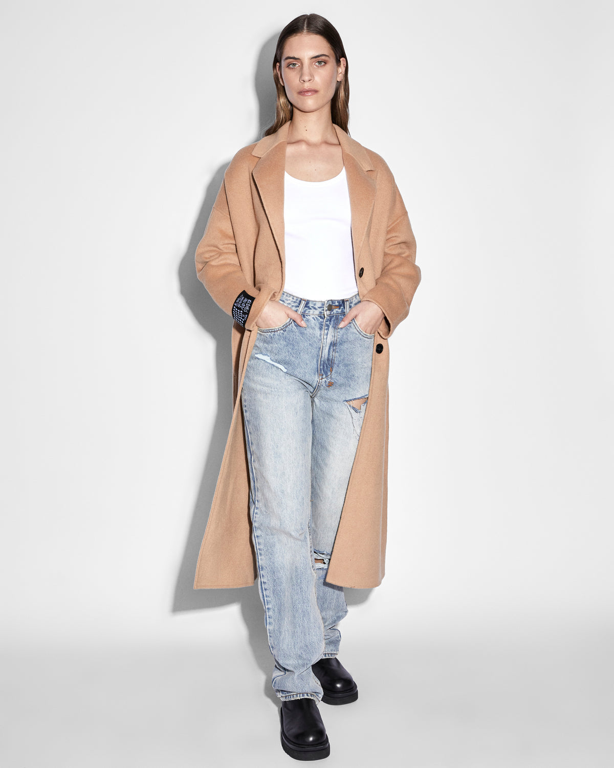 WOMENS KAMILLE COAT LATTE JACKETS